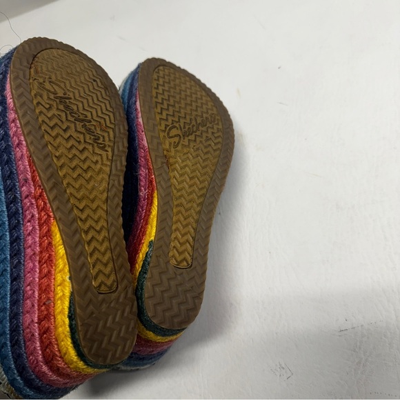 Skechers Black Wedges with Rainbow Embroidery - Picture 4 of 8